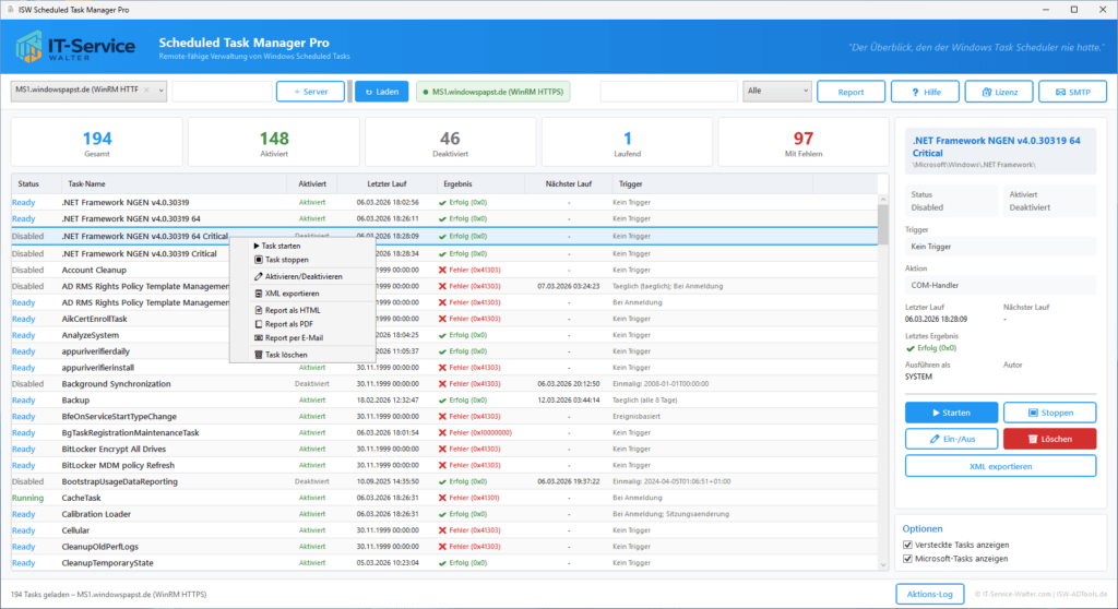 Scheduled Task Manager Pro