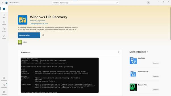 Windows File Recovery Windows File Recovery