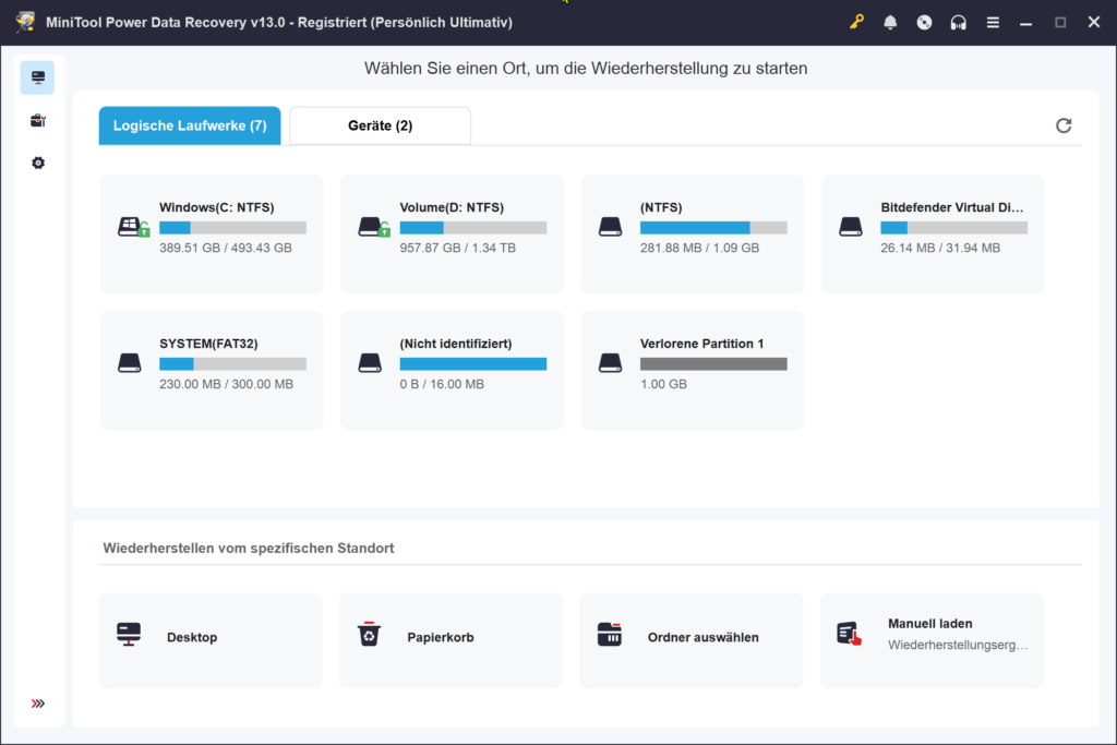 MiniTool Power Data Recovery v13.0